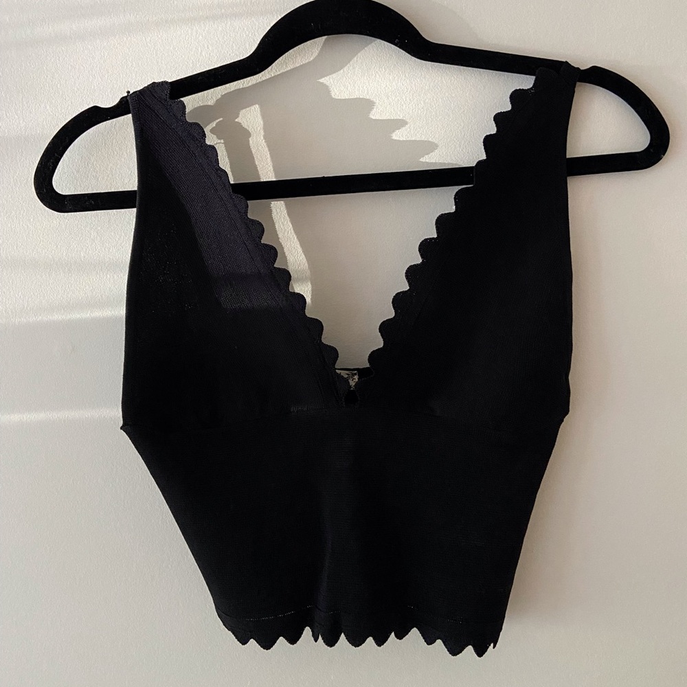 Cropped knit free people tank